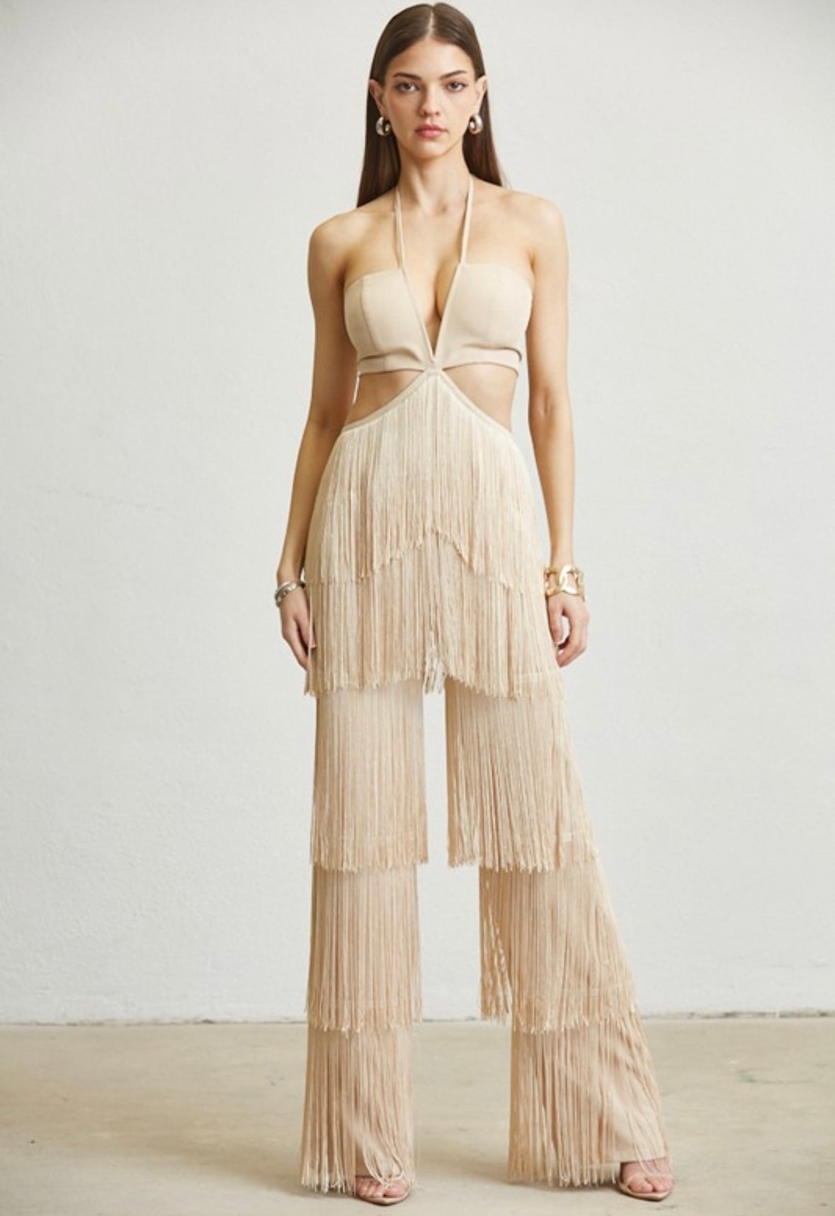 Fringe Cutout Jumpsuit